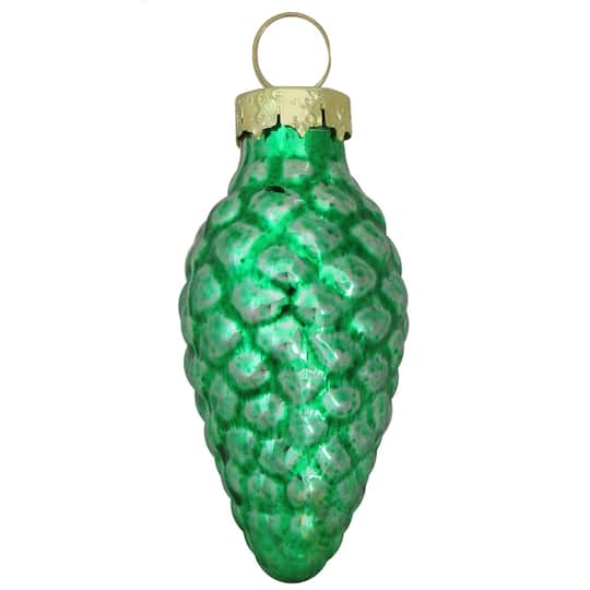 Whitehurst 56ct. 2&#x22; Matte Green Glass Pinecone Ornaments
